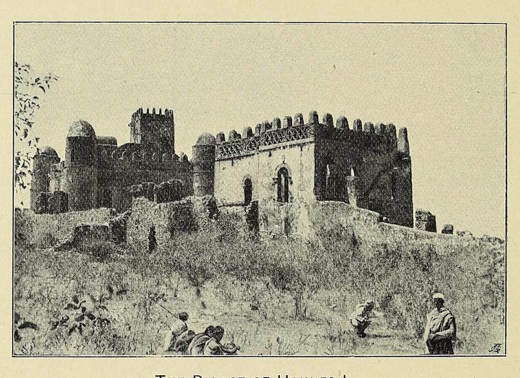 An illustration from A sporting trip through Abyssinia : a narrative of a nine months' journey from the plains of the Hawash to the snows of Simien, with a description of the game, from elephant to ibex, and notes on the manners and customs of the natives, 1902, leaf 346