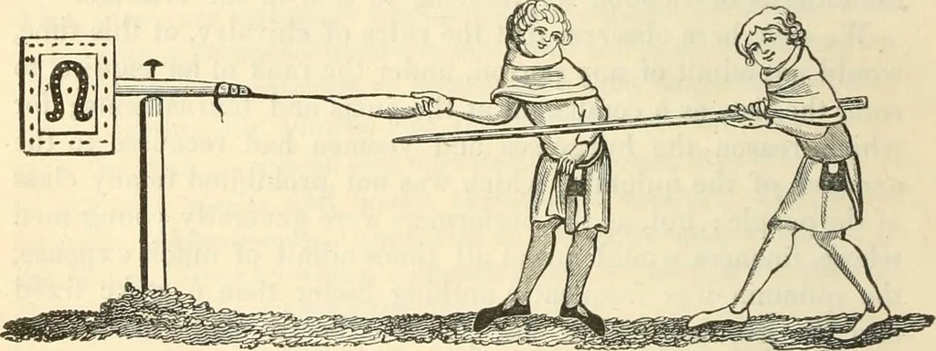 An illustration from The sports and pastimes of the people of England : Including the rural and domestic recreations, May games, mummeries, shows, processions, pageants, and pompous spectacles, from the earliest period to the present time, 1845, leaf 185