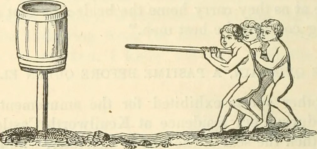 An illustration from The sports and pastimes of the people of England : Including the rural and domestic recreations, May games, mummeries, shows, processions, pageants, and pompous spectacles, from the earliest period to the present time, 1845, leaf 187