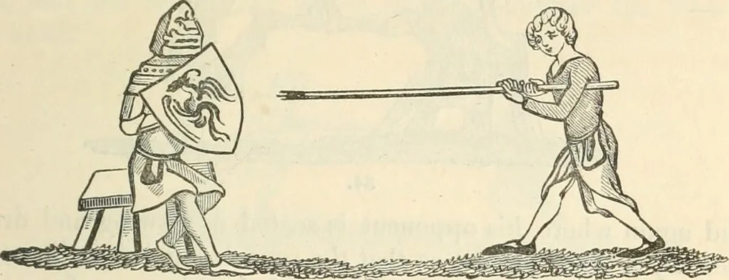 An illustration from The sports and pastimes of the people of England : Including the rural and domestic recreations, May games, mummeries, shows, processions, pageants, and pompous spectacles, from the earliest period to the present time, 1845, leaf 188