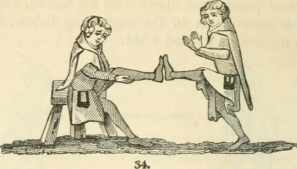 An illustration from The sports and pastimes of the people of England : Including the rural and domestic recreations, May games, mummeries, shows, processions, pageants, and pompous spectacles, from the earliest period to the present time, 1845, leaf 189