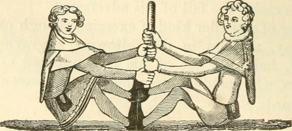 An illustration from The sports and pastimes of the people of England : Including the rural and domestic recreations, May games, mummeries, shows, processions, pageants, and pompous spectacles, from the earliest period to the present time, 1845, leaf 189