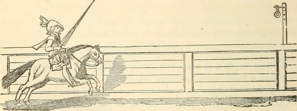 An illustration from The sports and pastimes of the people of England : Including the rural and domestic recreations, May games, mummeries, shows, processions, pageants, and pompous spectacles, from the earliest period to the present time, 1845, leaf 191