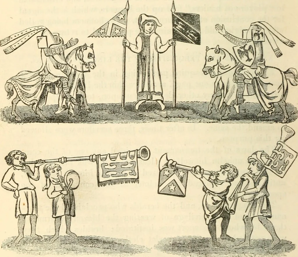 An illustration from The sports and pastimes of the people of England : Including the rural and domestic recreations, May games, mummeries, shows, processions, pageants, and pompous spectacles, from the earliest period to the present time, 1845, leaf 203