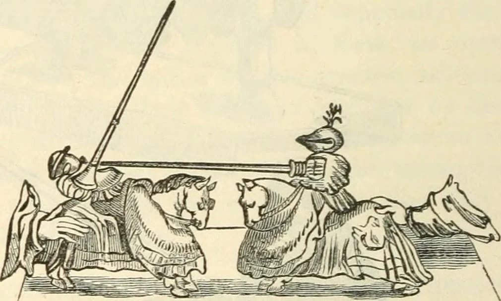 An illustration from The sports and pastimes of the people of England : Including the rural and domestic recreations, May games, mummeries, shows, processions, pageants, and pompous spectacles, from the earliest period to the present time, 1845, leaf 213