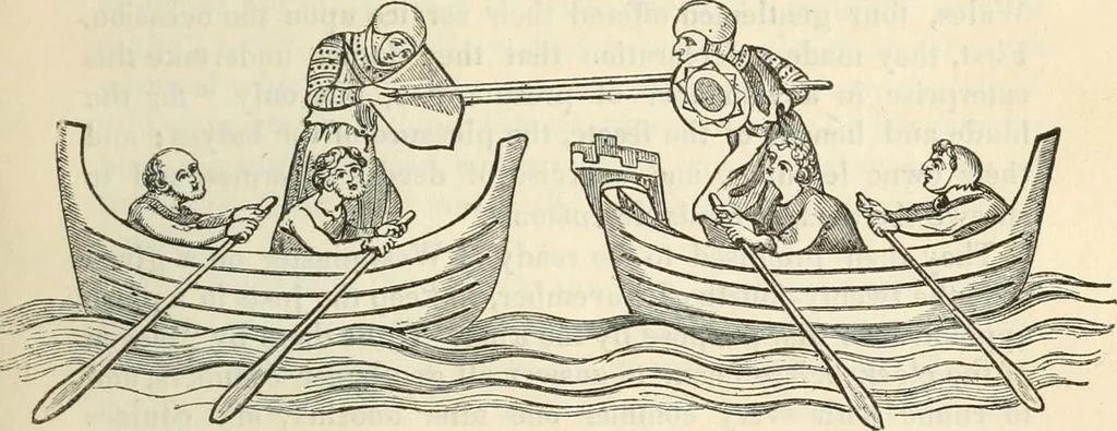 An illustration from The sports and pastimes of the people of England : Including the rural and domestic recreations, May games, mummeries, shows, processions, pageants, and pompous spectacles, from the earliest period to the present time, 1845, leaf 214