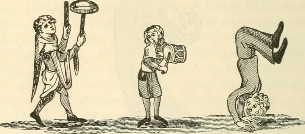 An illustration from The sports and pastimes of the people of England : Including the rural and domestic recreations, May games, mummeries, shows, processions, pageants, and pompous spectacles, from the earliest period to the present time, 1845, leaf 279