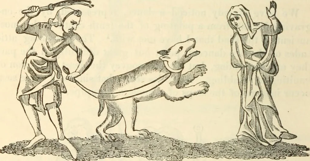 An illustration from The sports and pastimes of the people of England : Including the rural and domestic recreations, May games, mummeries, shows, processions, pageants, and pompous spectacles, from the earliest period to the present time, 1845, leaf 281