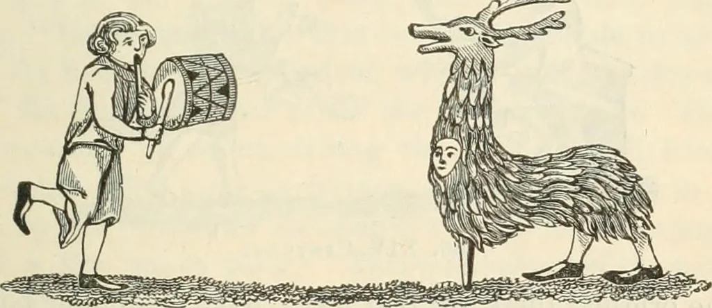 An illustration from The sports and pastimes of the people of England : Including the rural and domestic recreations, May games, mummeries, shows, processions, pageants, and pompous spectacles, from the earliest period to the present time, 1845, leaf 320