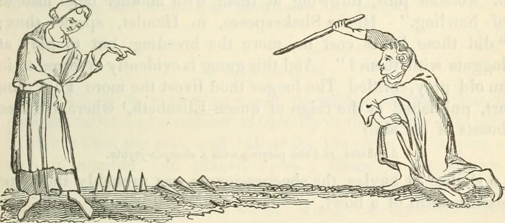 An illustration from The sports and pastimes of the people of England : Including the rural and domestic recreations, May games, mummeries, shows, processions, pageants, and pompous spectacles, from the earliest period to the present time, 1845, leaf 338