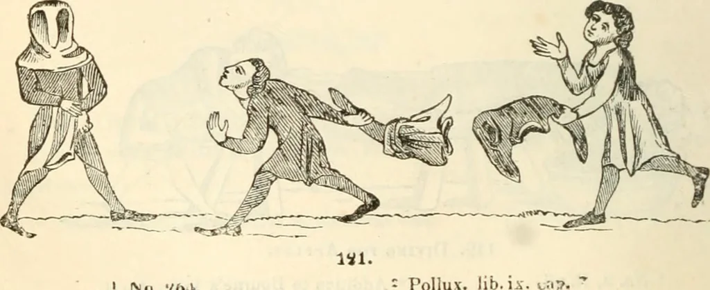 An illustration from The sports and pastimes of the people of England : Including the rural and domestic recreations, May games, mummeries, shows, processions, pageants, and pompous spectacles, from the earliest period to the present time, 1845, leaf 459