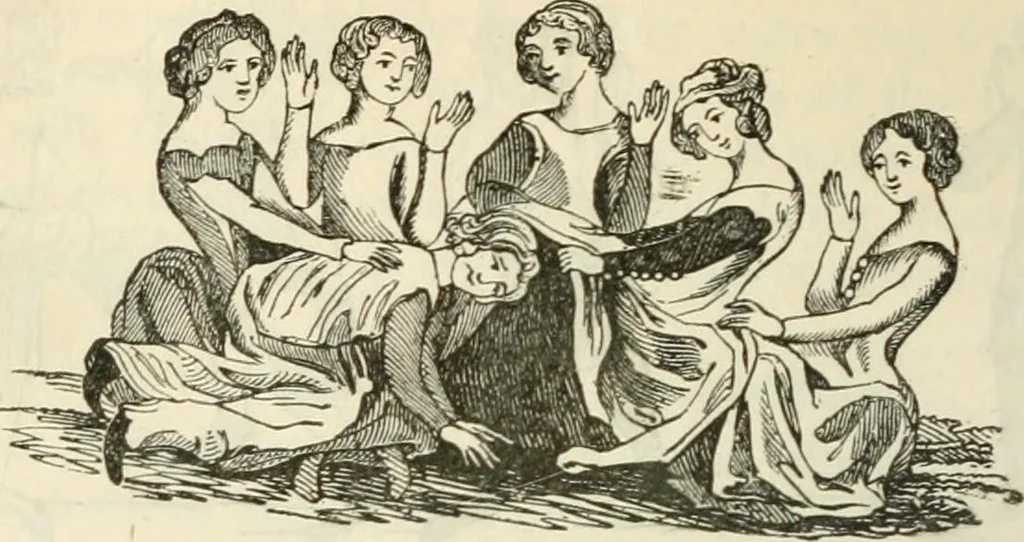 An illustration from The sports and pastimes of the people of England : Including the rural and domestic recreations, May games, mummeries, shows, processions, pageants, and pompous spectacles, from the earliest period to the present time, 1845, leaf 461