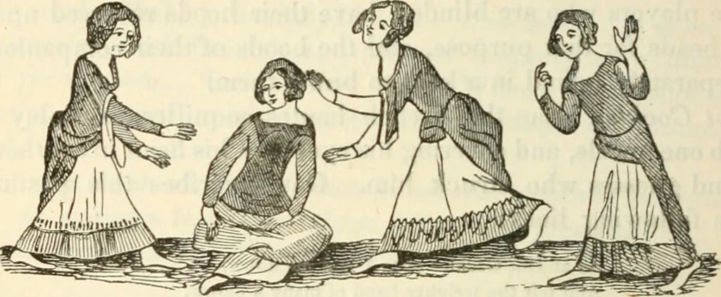 An illustration from The sports and pastimes of the people of England : Including the rural and domestic recreations, May games, mummeries, shows, processions, pageants, and pompous spectacles, from the earliest period to the present time, 1845, leaf 461