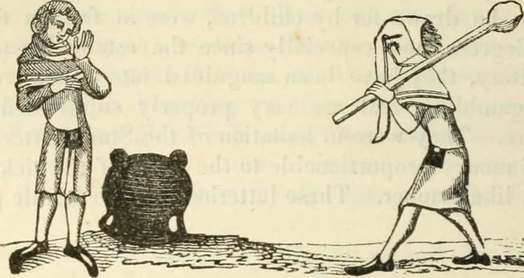 An illustration from The sports and pastimes of the people of England : Including the rural and domestic recreations, May games, mummeries, shows, processions, pageants, and pompous spectacles, from the earliest period to the present time, 1845, leaf 467