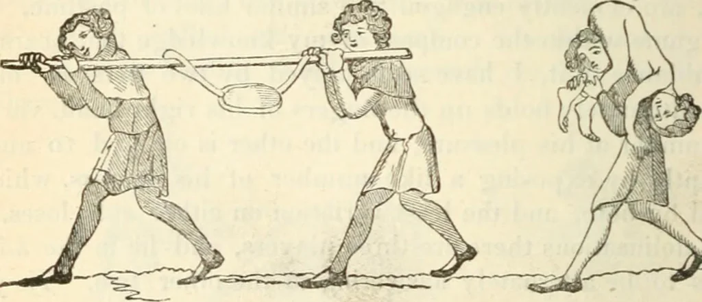 An illustration from The sports and pastimes of the people of England : Including the rural and domestic recreations, May games, mummeries, shows, processions, pageants, and pompous spectacles, from the earliest period to the present time, 1845, leaf 469
