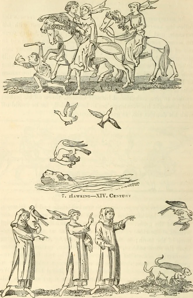 An illustration from The sports and pastimes of the people of England : Including the rural and domestic recreations, May games, mummeries, shows, processions, pageants, and pompous spectacles, from the earliest period to the present time, 1845, leaf 97