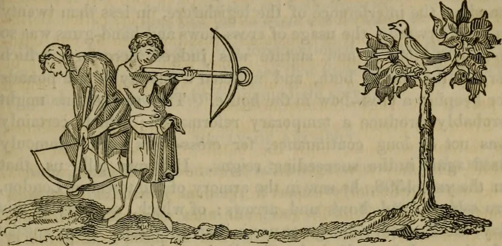 An illustration from The sports and pastimes of the people of England : including the rural and domestic recreations, May games, mummeries, shows, processions, pageants, and pompous spectacles, from the earliest period to the present time, 1830, leaf 124