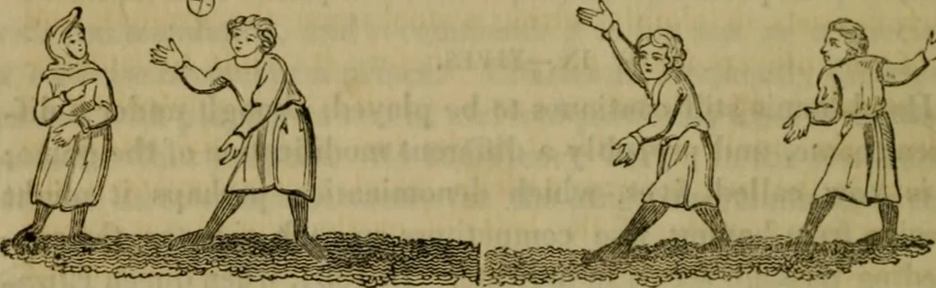 An illustration from The sports and pastimes of the people of England : including the rural and domestic recreations, May games, mummeries, shows, processions, pageants, and pompous spectacles, from the earliest period to the present time, 1830, leaf 167