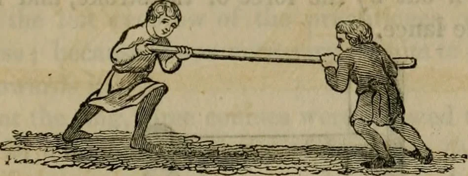 An illustration from The sports and pastimes of the people of England : including the rural and domestic recreations, May games, mummeries, shows, processions, pageants, and pompous spectacles, from the earliest period to the present time, 1830, leaf 194