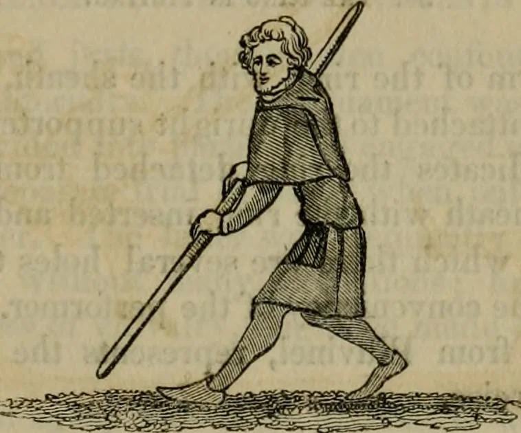 An illustration from The sports and pastimes of the people of England : including the rural and domestic recreations, May games, mummeries, shows, processions, pageants, and pompous spectacles, from the earliest period to the present time, 1830, leaf 194