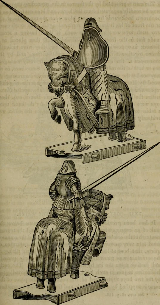 An illustration from The sports and pastimes of the people of England : including the rural and domestic recreations, May games, mummeries, shows, processions, pageants, and pompous spectacles, from the earliest period to the present time, 1830, leaf 216