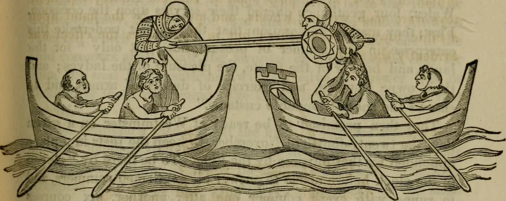 An illustration from The sports and pastimes of the people of England : including the rural and domestic recreations, May games, mummeries, shows, processions, pageants, and pompous spectacles, from the earliest period to the present time, 1830, leaf 218