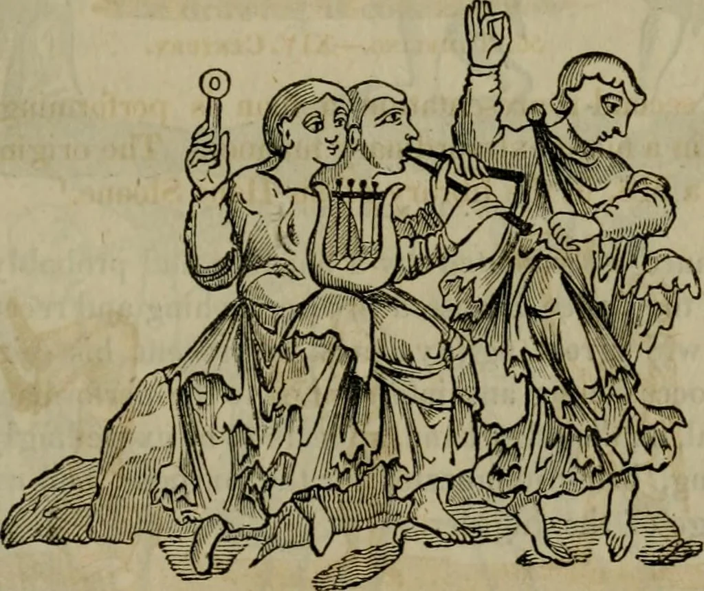An illustration from The sports and pastimes of the people of England : including the rural and domestic recreations, May games, mummeries, shows, processions, pageants, and pompous spectacles, from the earliest period to the present time, 1830, leaf 284