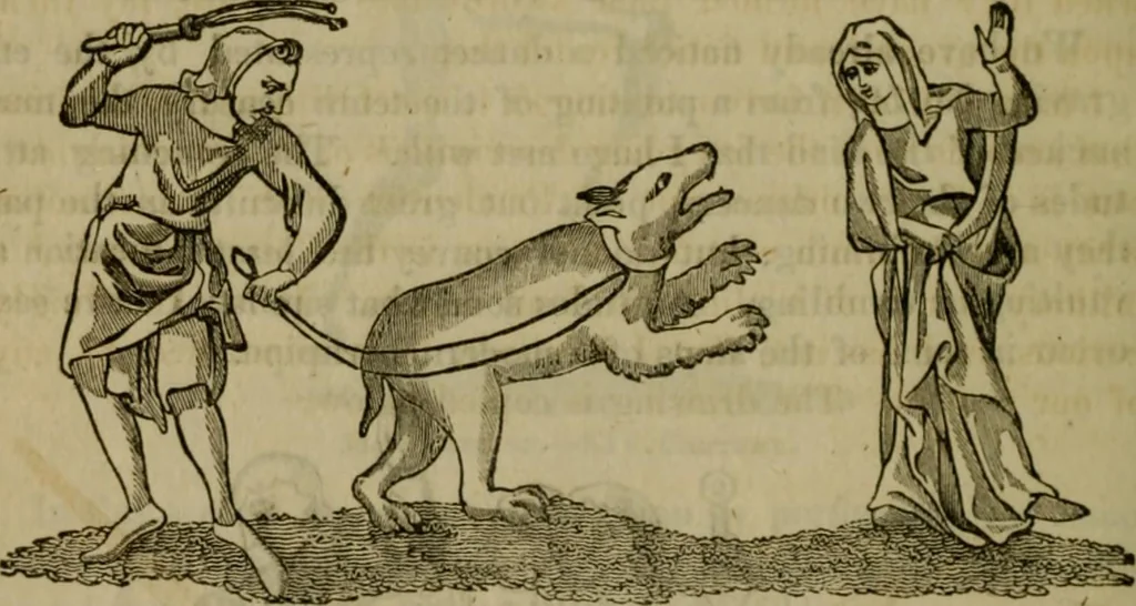 An illustration from The sports and pastimes of the people of England : including the rural and domestic recreations, May games, mummeries, shows, processions, pageants, and pompous spectacles, from the earliest period to the present time, 1830, leaf 285