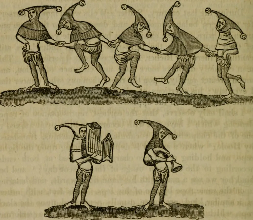 An illustration from The sports and pastimes of the people of England : including the rural and domestic recreations, May games, mummeries, shows, processions, pageants, and pompous spectacles, from the earliest period to the present time, 1830, leaf 293