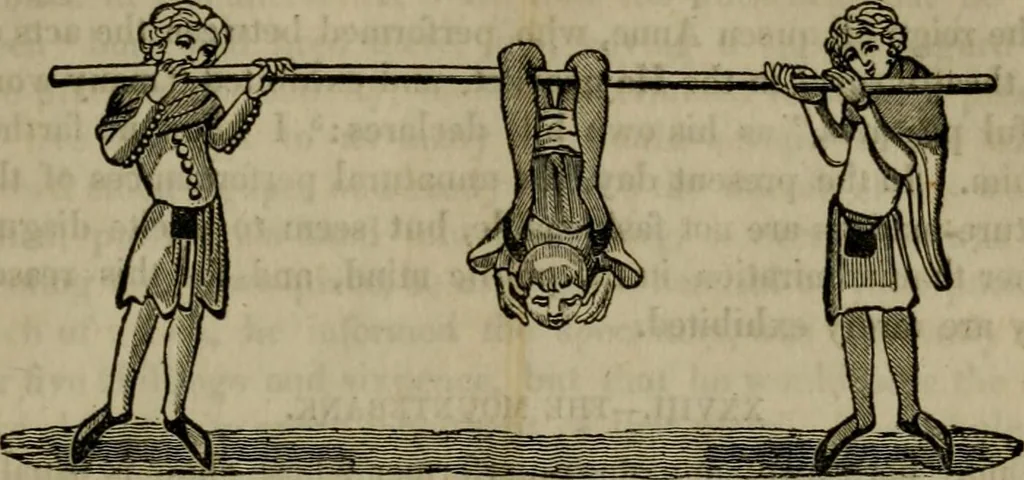 An illustration from The sports and pastimes of the people of England : including the rural and domestic recreations, May games, mummeries, shows, processions, pageants, and pompous spectacles, from the earliest period to the present time, 1830, leaf 306
