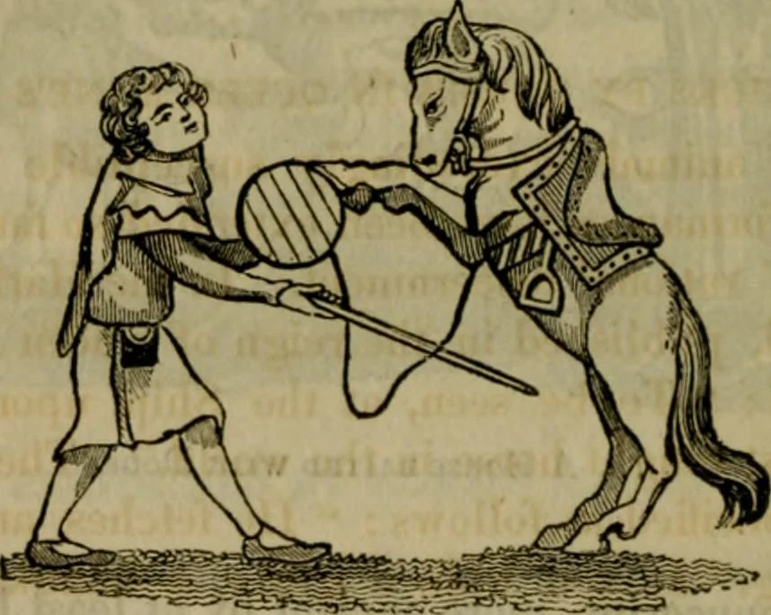 An illustration from The sports and pastimes of the people of England : including the rural and domestic recreations, May games, mummeries, shows, processions, pageants, and pompous spectacles, from the earliest period to the present time, 1830, leaf 315