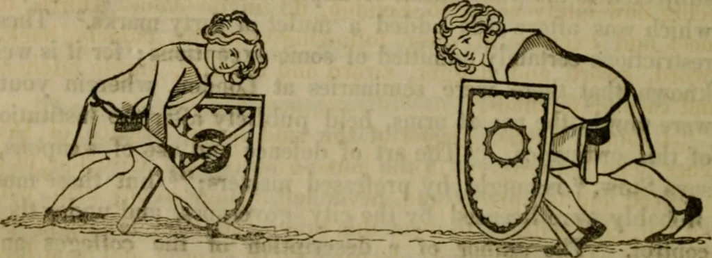 An illustration from The sports and pastimes of the people of England : including the rural and domestic recreations, May games, mummeries, shows, processions, pageants, and pompous spectacles, from the earliest period to the present time, 1830, leaf 333