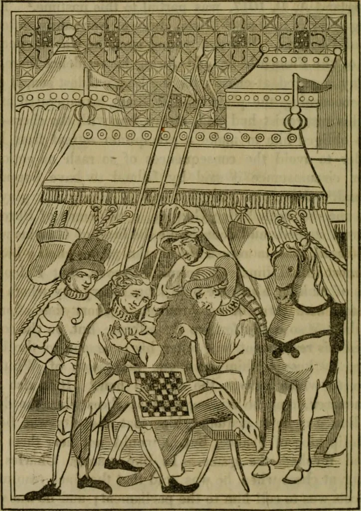 An illustration from The sports and pastimes of the people of England : including the rural and domestic recreations, May games, mummeries, shows, processions, pageants, and pompous spectacles, from the earliest period to the present time, 1830, leaf 381