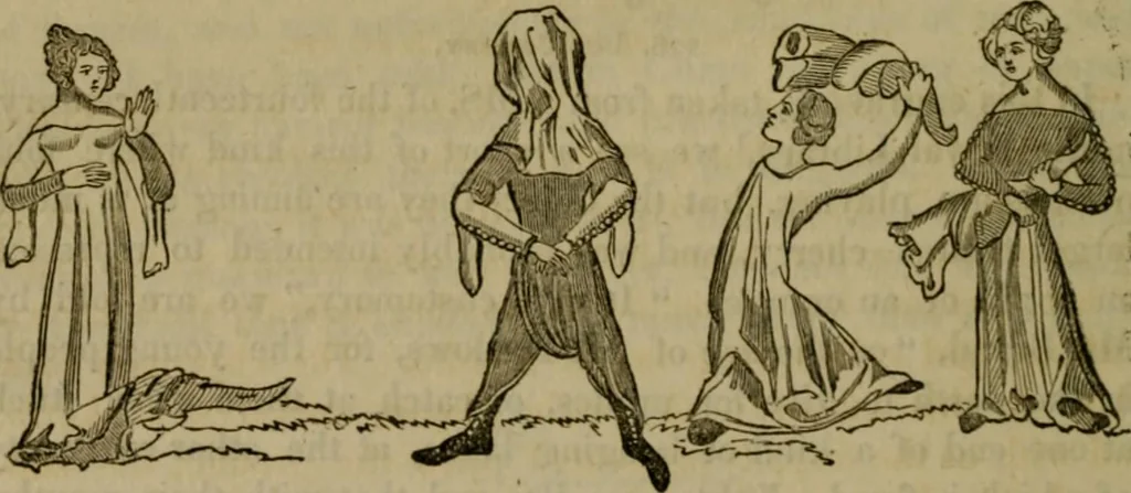 An illustration from The sports and pastimes of the people of England : including the rural and domestic recreations, May games, mummeries, shows, processions, pageants, and pompous spectacles, from the earliest period to the present time, 1830, leaf 463