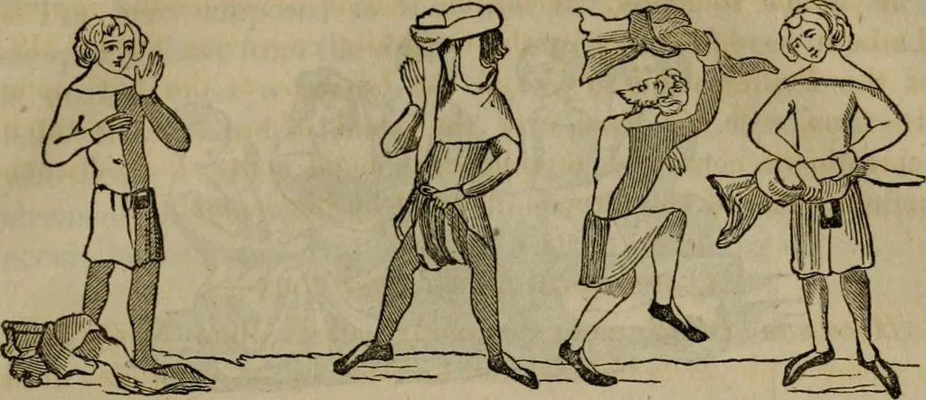 An illustration from The sports and pastimes of the people of England : including the rural and domestic recreations, May games, mummeries, shows, processions, pageants, and pompous spectacles, from the earliest period to the present time, 1830, leaf 464