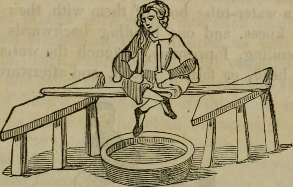 An illustration from The sports and pastimes of the people of England : including the rural and domestic recreations, May games, mummeries, shows, processions, pageants, and pompous spectacles, from the earliest period to the present time, 1830, leaf 466