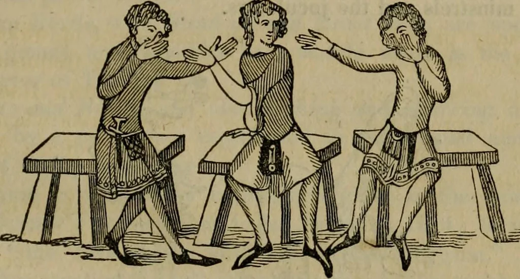 An illustration from The sports and pastimes of the people of England : including the rural and domestic recreations, May games, mummeries, shows, processions, pageants, and pompous spectacles, from the earliest period to the present time, 1830, leaf 472