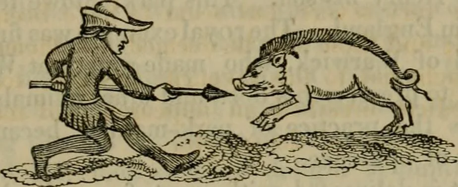 An illustration from The sports and pastimes of the people of England : including the rural and domestic recreations, May games, mummeries, shows, processions, pageants, and pompous spectacles, from the earliest period to the present time, 1830, leaf 76