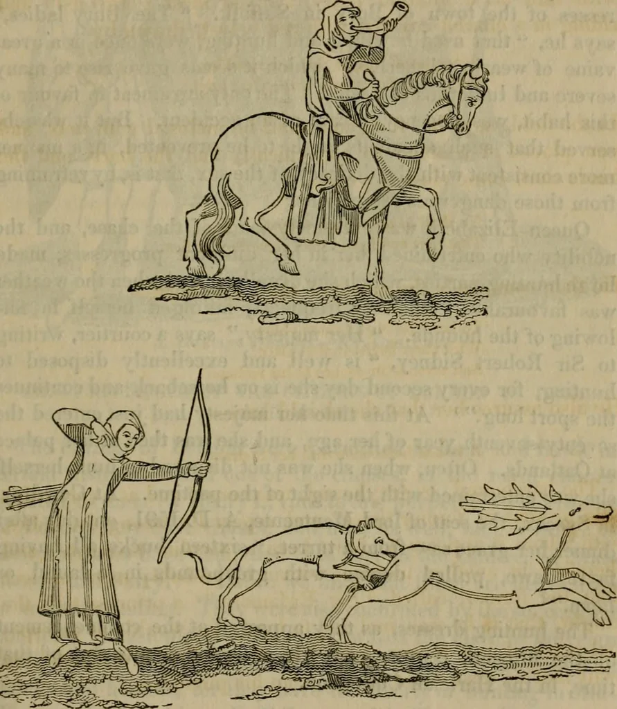 An illustration from The sports and pastimes of the people of England : including the rural and domestic recreations, May games, mummeries, shows, processions, pageants, and pompous spectacles, from the earliest period to the present time, 1830, leaf 84