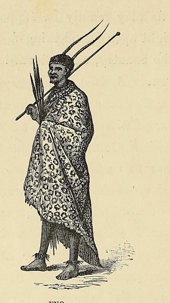 An illustration from Sport and war : or, Recollections of fighting and hunting in South Africa from the years 1834 to 1867, with a narrative of H.R.H. The Duke of Edinburgh's visit to the Cape / by Major-General Bisset, 1875, leaf 34