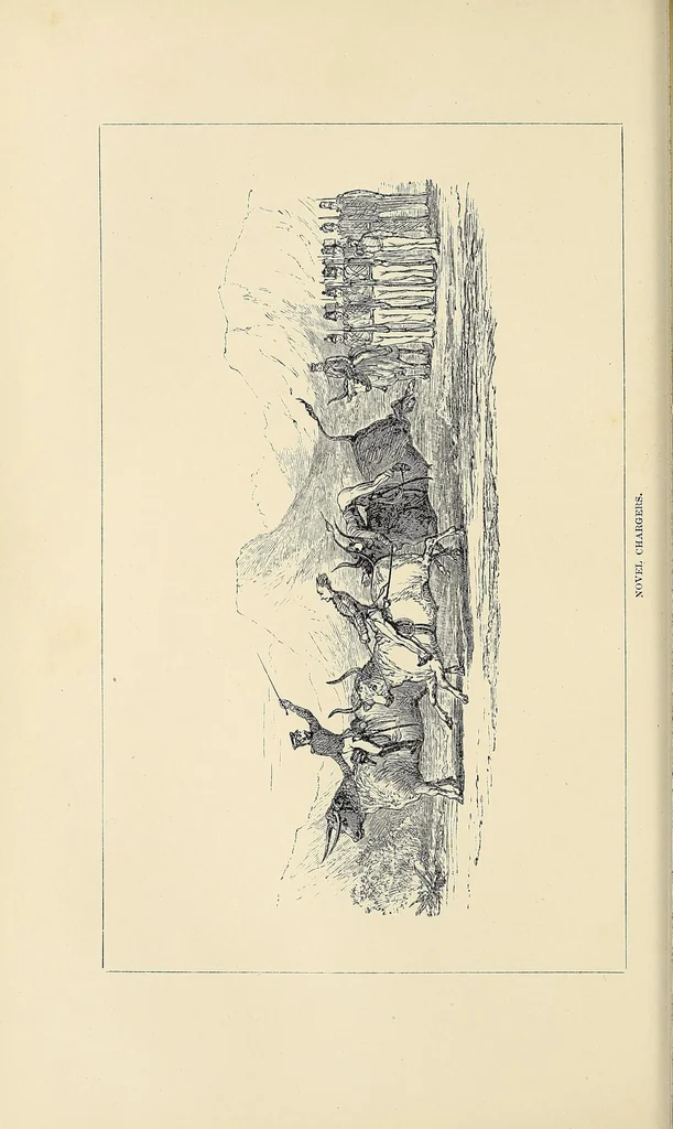 An illustration from Sport and war : or, Recollections of fighting and hunting in South Africa from the years 1834 to 1867, with a narrative of H.R.H. The Duke of Edinburgh's visit to the Cape / by Major-General Bisset, 1875, leaf 46