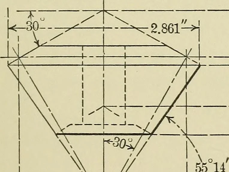 An illustration from Spur and bevel gearing; a treatise on the principles, dimensions, calculation, design and strength of spur and bevel gearing, together with chapters on special tooth forms and methods of cutting gear teeth, 1914, leaf 314