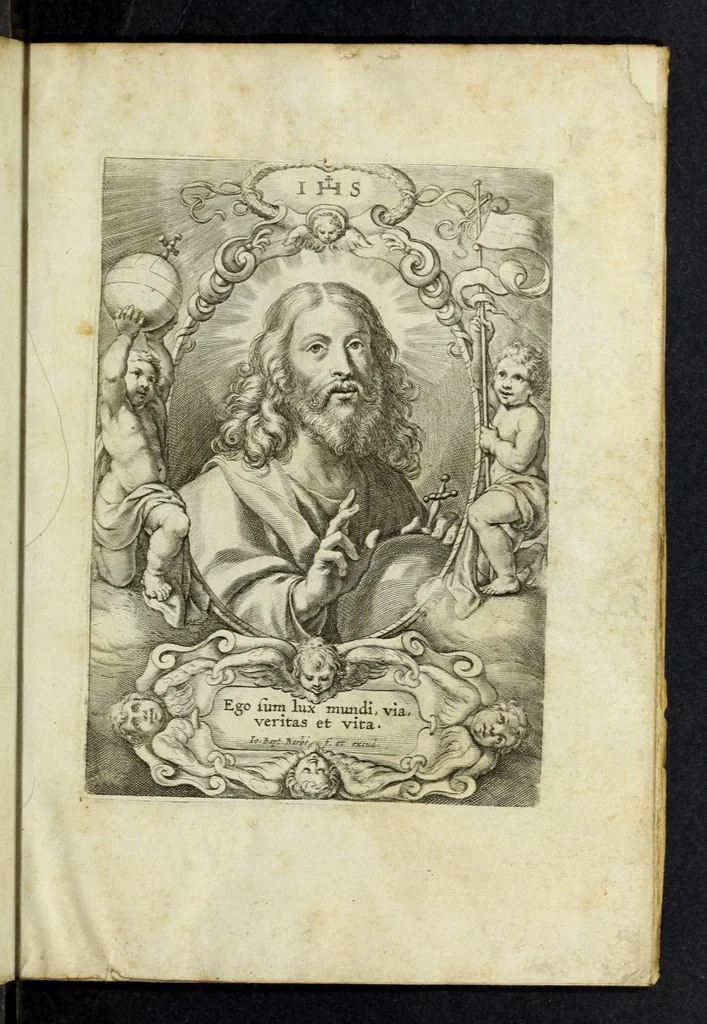 An illustration from SS. apostolorum et evangelistarum icones cum suis parergis a Theodoro VanLonto, delineatae, 1620, leaf 11