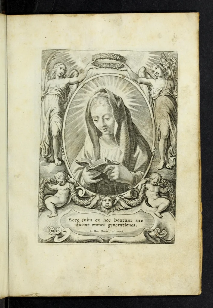 An illustration from SS. apostolorum et evangelistarum icones cum suis parergis a Theodoro VanLonto, delineatae, 1620, leaf 13