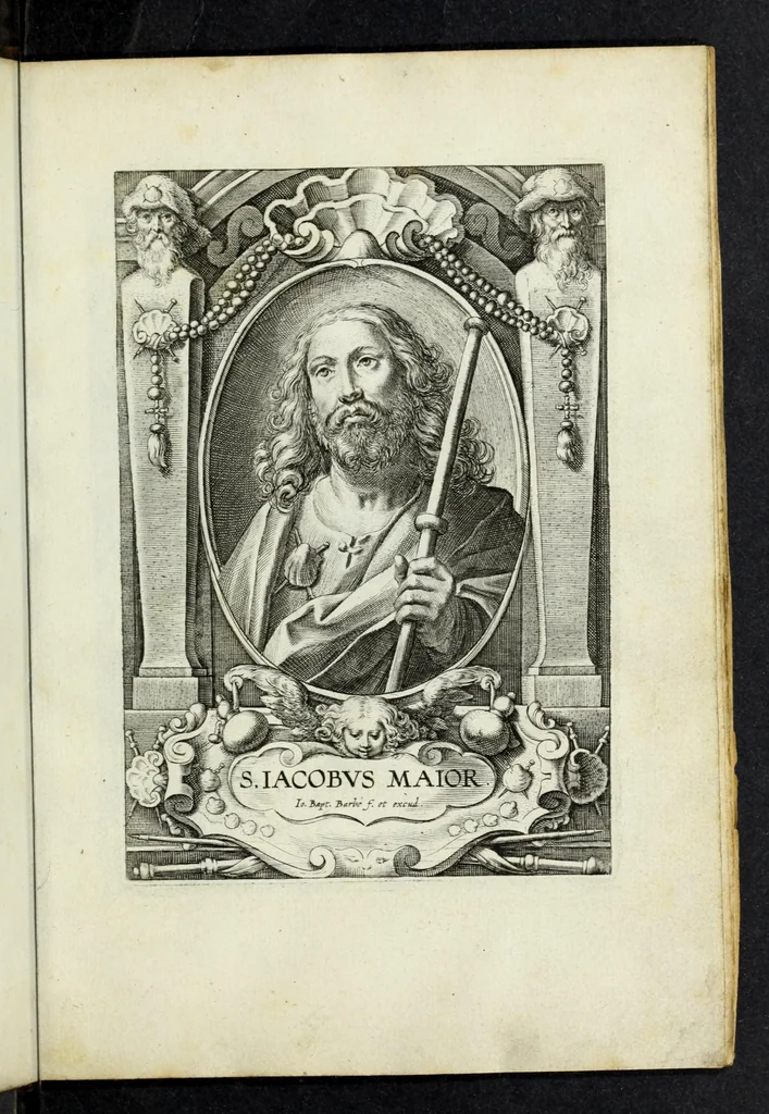 An illustration from SS. apostolorum et evangelistarum icones cum suis parergis a Theodoro VanLonto, delineatae, 1620, leaf 23
