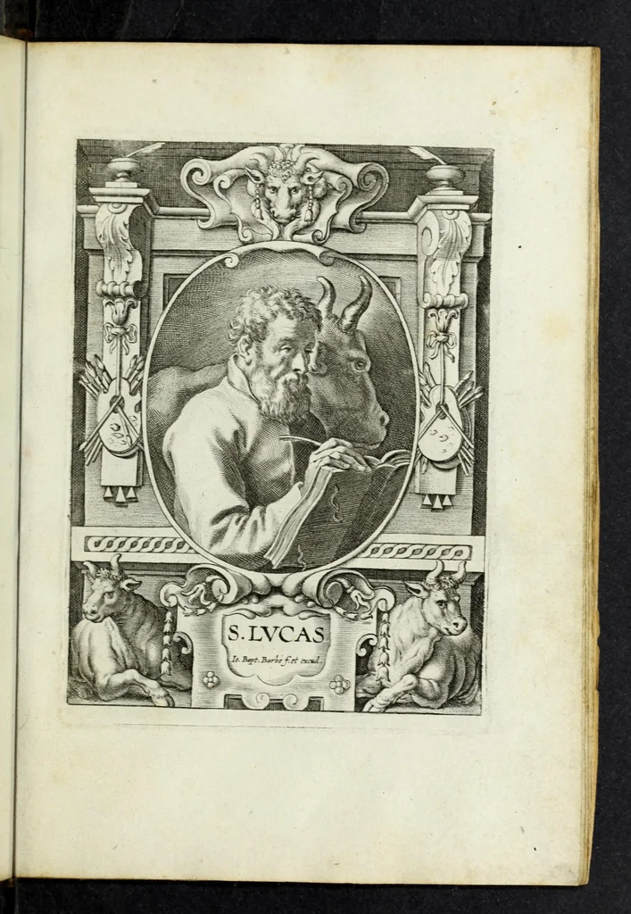 An illustration from SS. apostolorum et evangelistarum icones cum suis parergis a Theodoro VanLonto, delineatae, 1620, leaf 35