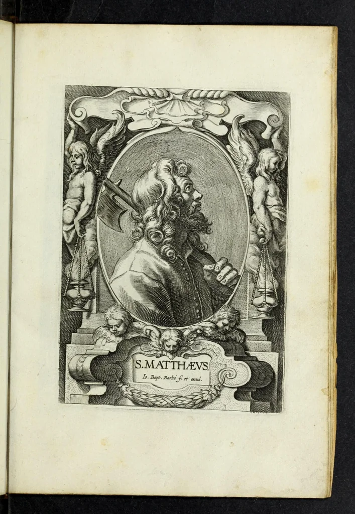An illustration from SS. apostolorum et evangelistarum icones cum suis parergis a Theodoro VanLonto, delineatae, 1620, leaf 37