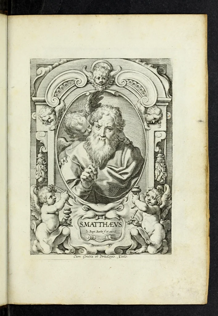An illustration from SS. apostolorum et evangelistarum icones cum suis parergis a Theodoro VanLonto, delineatae, 1620, leaf 47