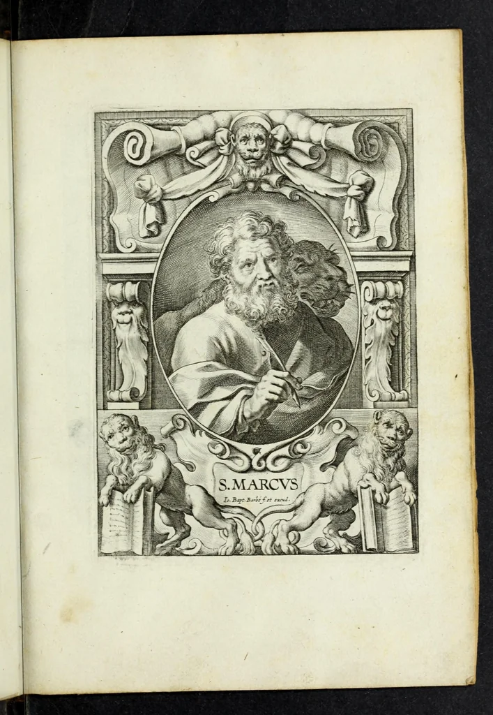 An illustration from SS. apostolorum et evangelistarum icones cum suis parergis a Theodoro VanLonto, delineatae, 1620, leaf 49