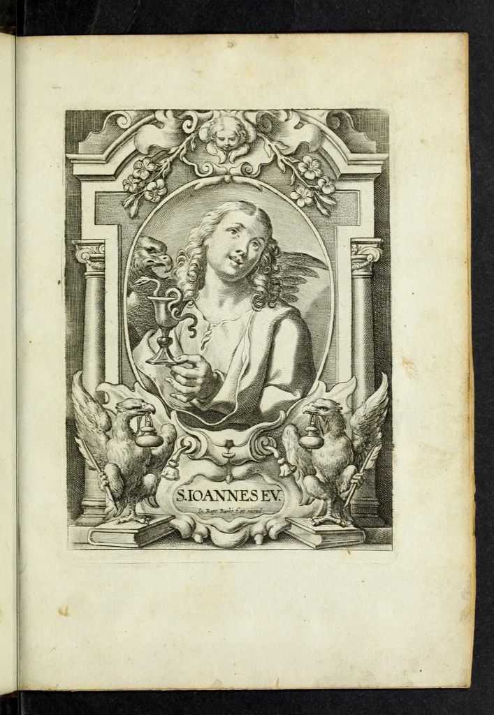 An illustration from SS. apostolorum et evangelistarum icones cum suis parergis a Theodoro VanLonto, delineatae, 1620, leaf 51